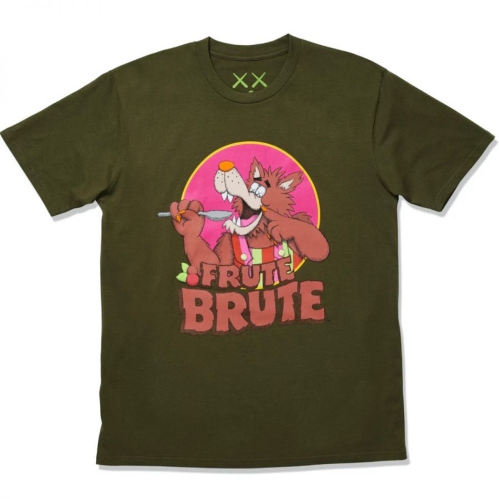 New in bag - Kaws x General Mills Monsters XL “Frute Brute" Tee (Olive)